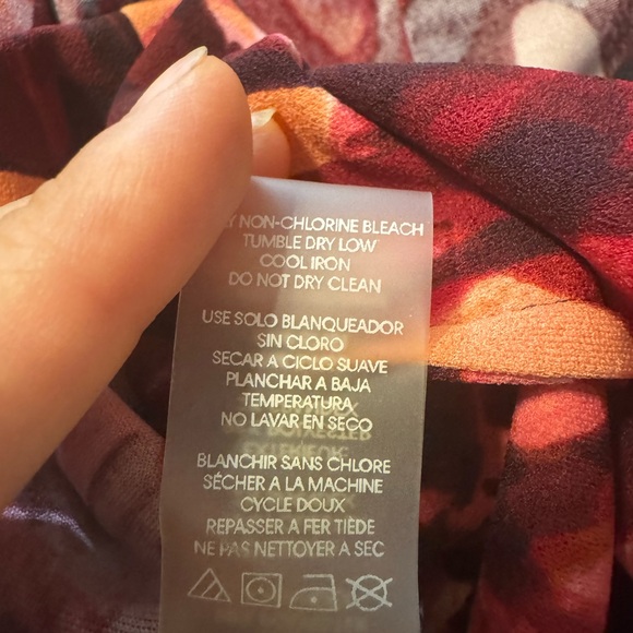 Calvin Klein Pink and Black Floral Midi Dress - Picture 8 of 8